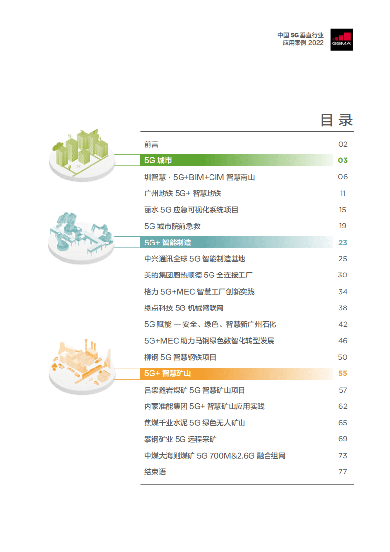 GSMA：中国5G垂直行业应用案例2022.pdf 第3页