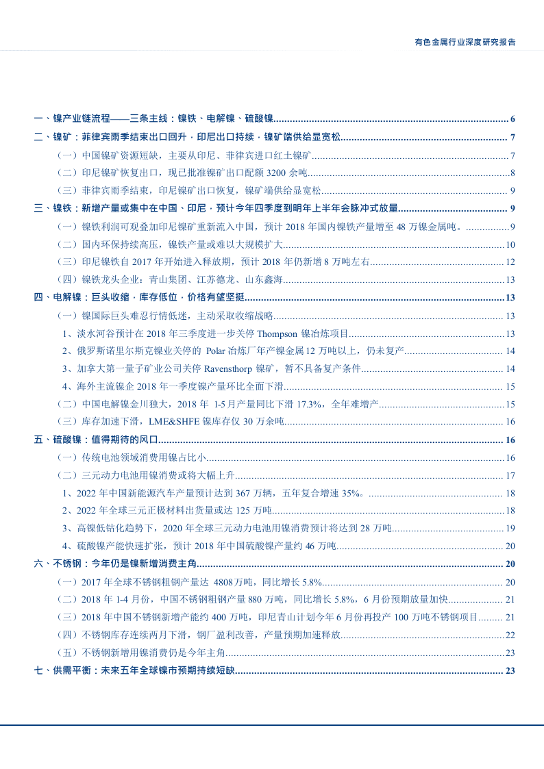 W130-2018年有色金属行业镍子未来5年全球市场短缺深度研究报告调研word.docx 第2页