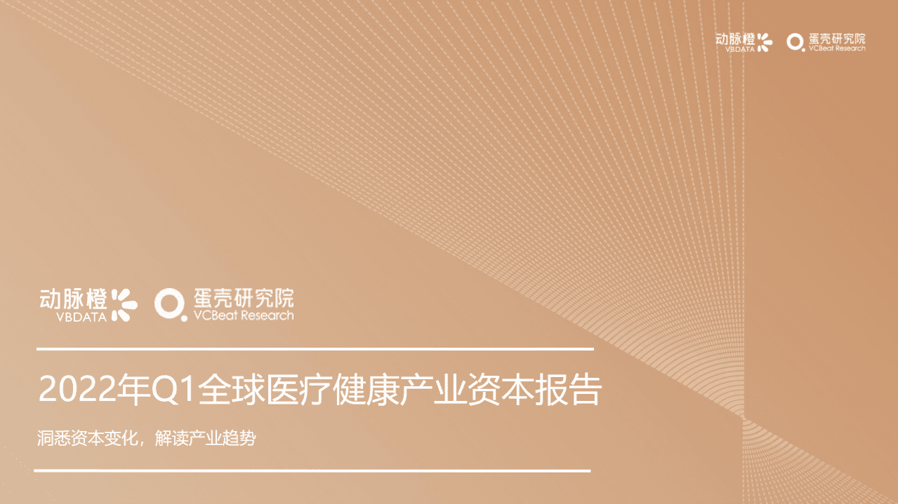 动脉橙：2022年Q1全球医疗健康产业资本报告.pdf 第1页