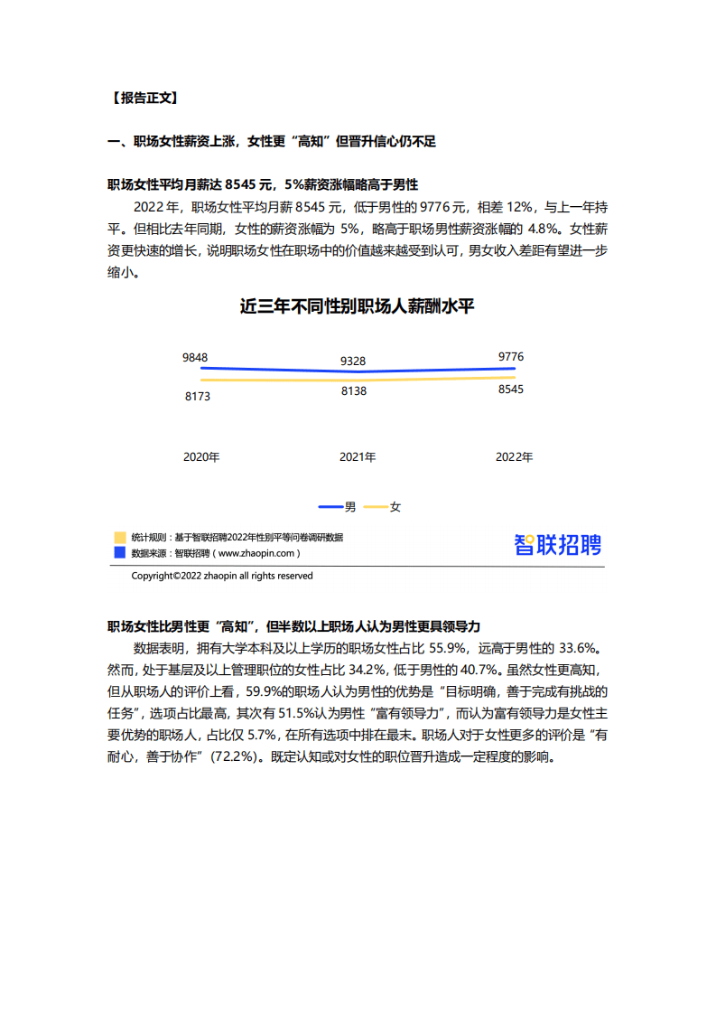 智联招聘：2022中国女性职场现状调查报告final.pdf 第2页