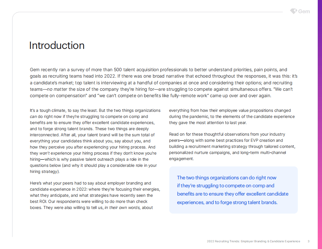 Gem：2022年招聘趋势-雇主品牌与候选人体验（英文版）.pdf 第3页