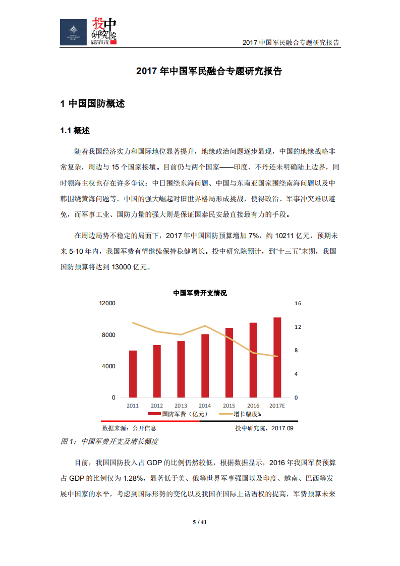 投中研究院：2017年中国军民融合白皮书.pdf 第5页