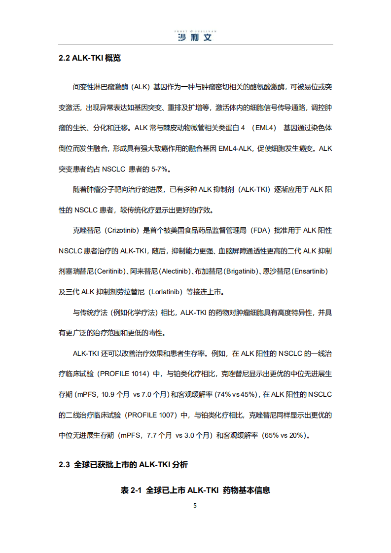 沙利文：ALK小分子靶向药物市场研究报告（2021）.pdf 第5页