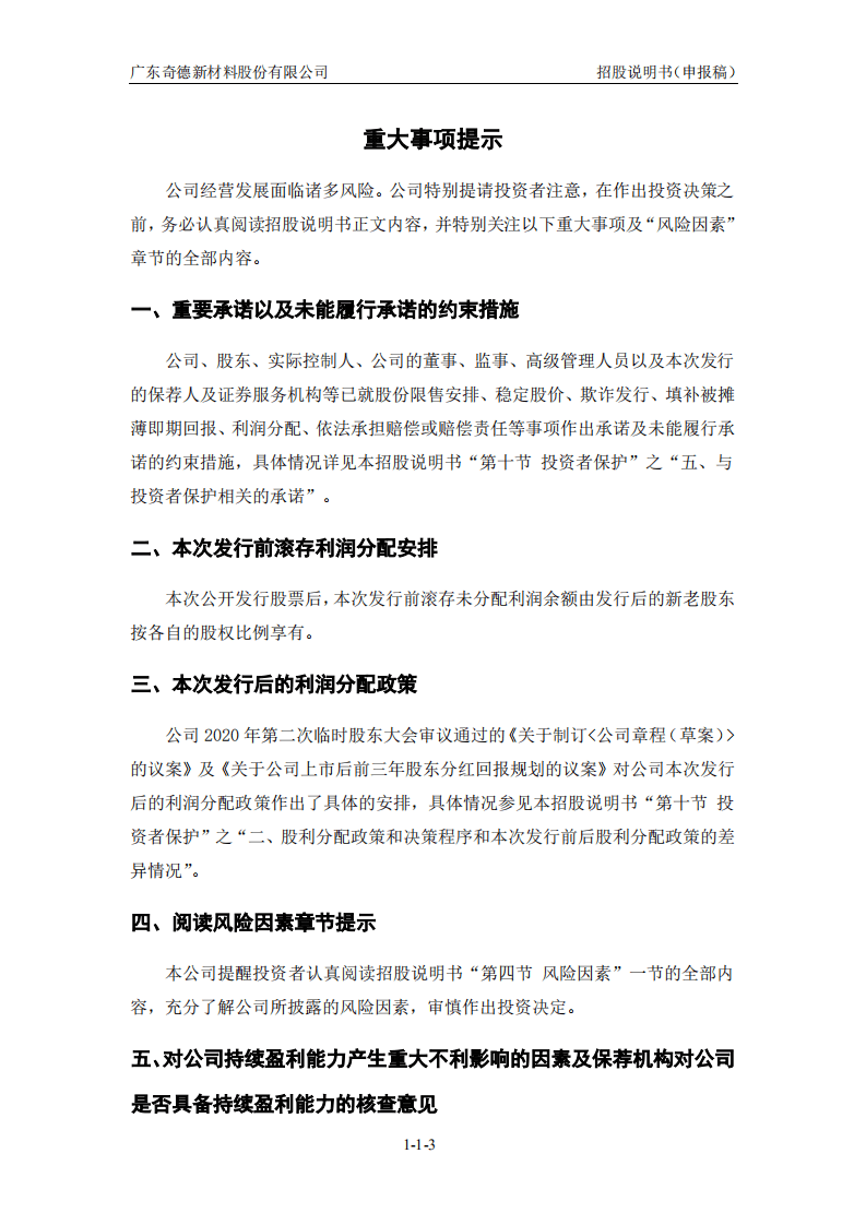 广州奇德新材料招股说明书.pdf 第4页