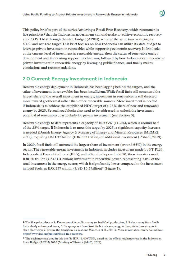国际可持续发展研究所：利用公共资金吸引印尼可再生能源的私人投资（英文版）.pdf 第3页
