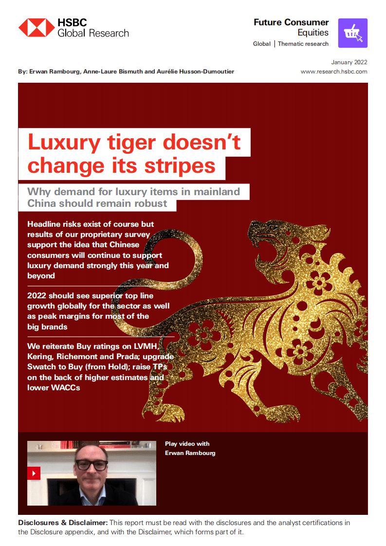国际投行报告：全球投资策略-为什么中国大陆对奢侈品的需求会保持强劲（英文版）.pdf 第1页