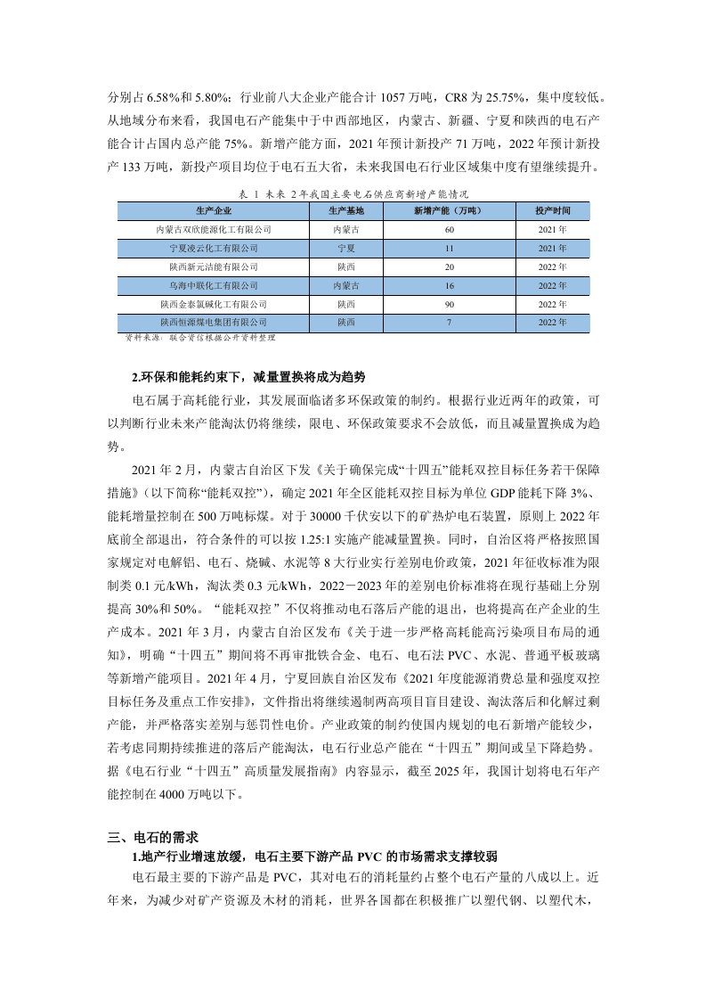 联合资信：2022年电石行业分析及展望.docx 第3页