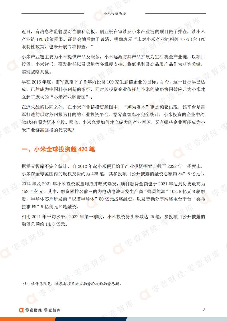 零壹智库：2022年小米投资版图（附最全数据）.pdf 第3页
