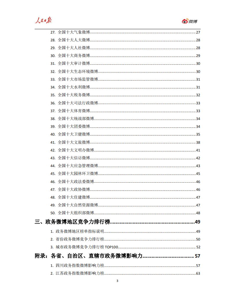 人民网&微博：2019年Q1人民日报政务指数微博影响力报告.pdf 第3页