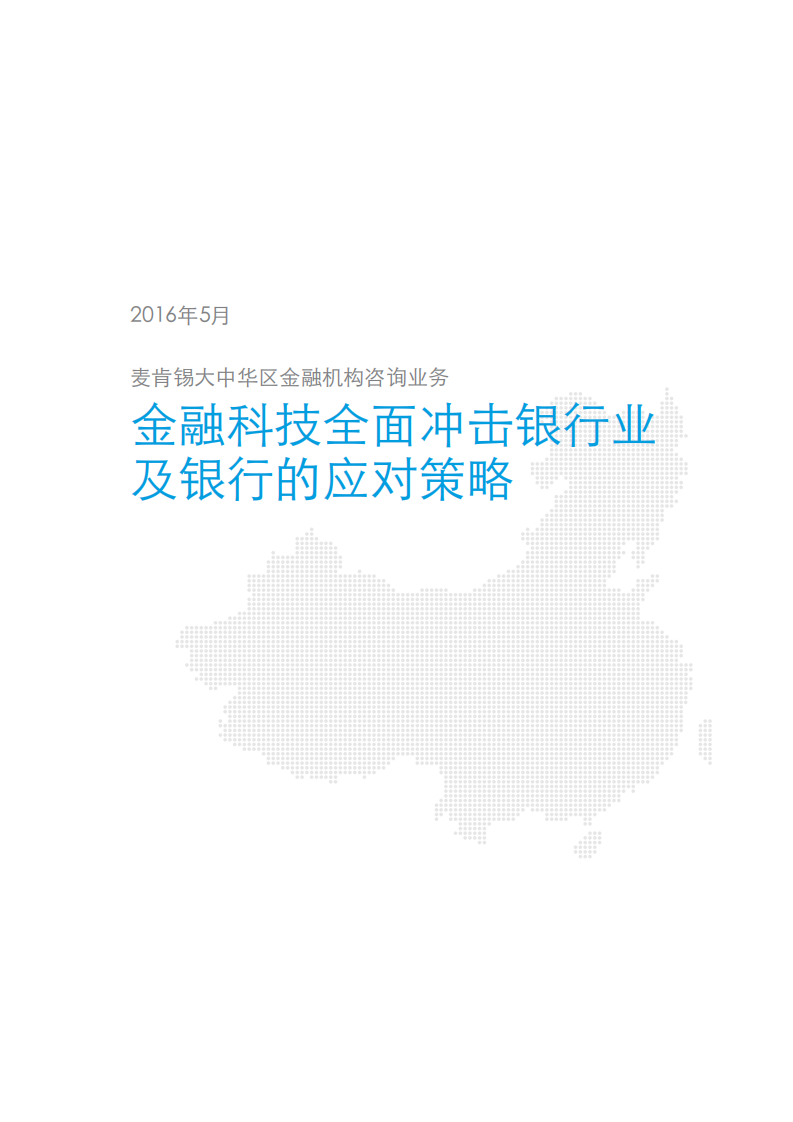 麦肯锡：2016年中国银行业白皮书：金融科技全面冲击银行业及银行的应对策略.pdf 第2页