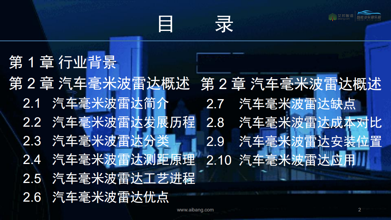 智能汽车俱乐部：2021年汽车毫米波雷达产业链报告.pdf 第2页