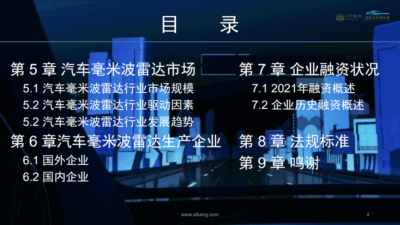 智能汽车俱乐部：2021年汽车毫米波雷达产业链报告.pdf 第4页