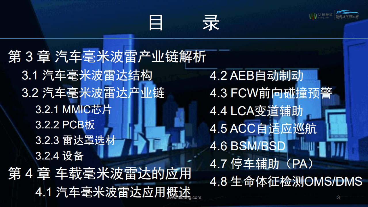 智能汽车俱乐部：2021年汽车毫米波雷达产业链报告.pdf 第3页