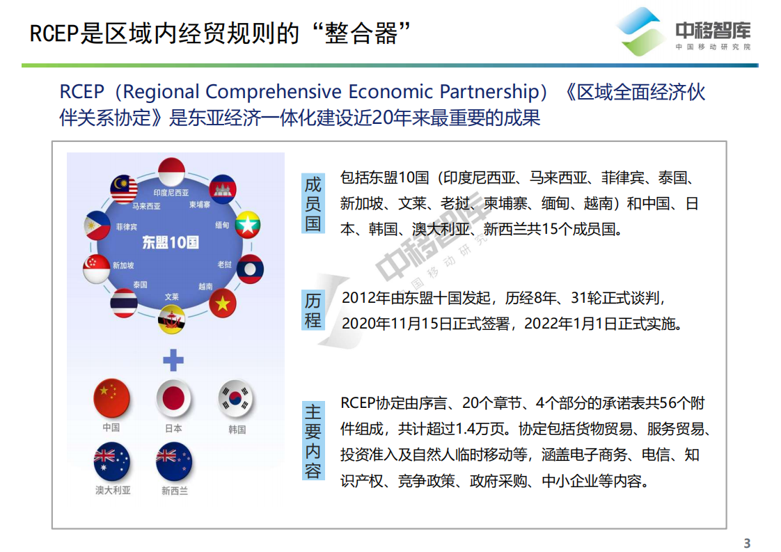 中移智库：区域全面经济伙伴关系协定（RCEP）内容解读与信息服务产业机遇分析报告.pdf 第3页