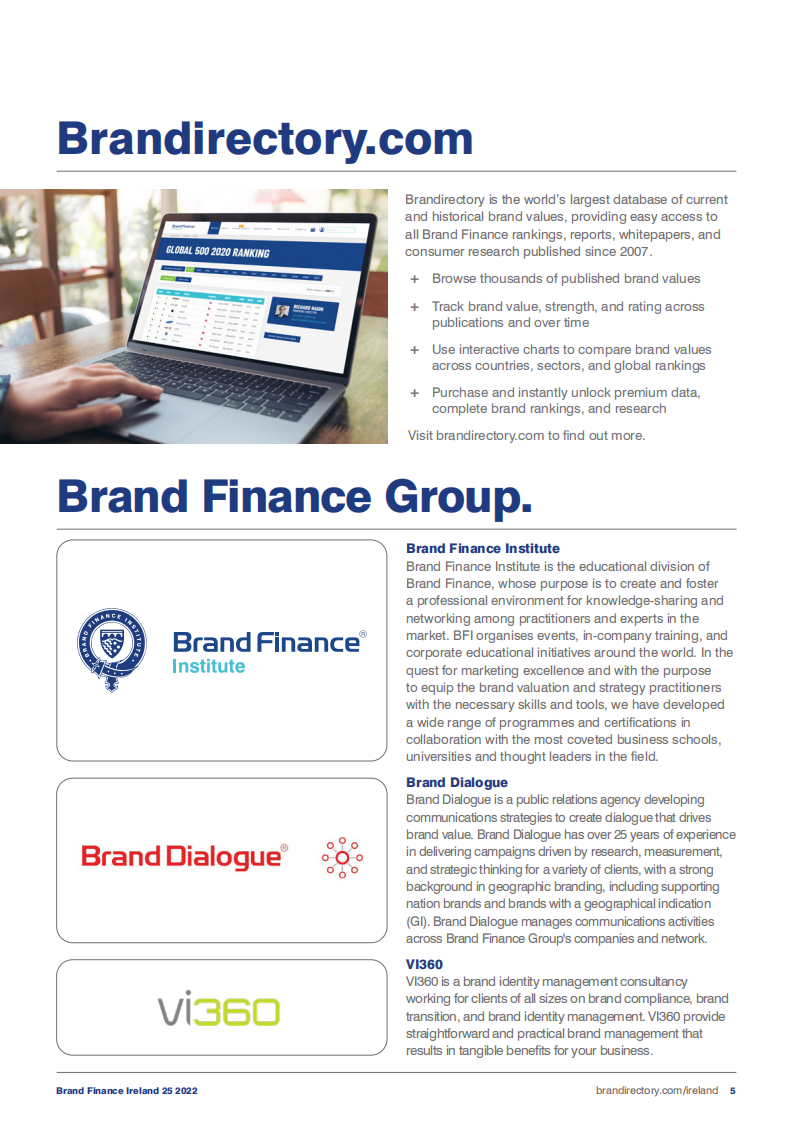 品牌金融：最有价值和最强大的爱尔兰品牌的2022年度25强报告（英文版）.pdf 第5页