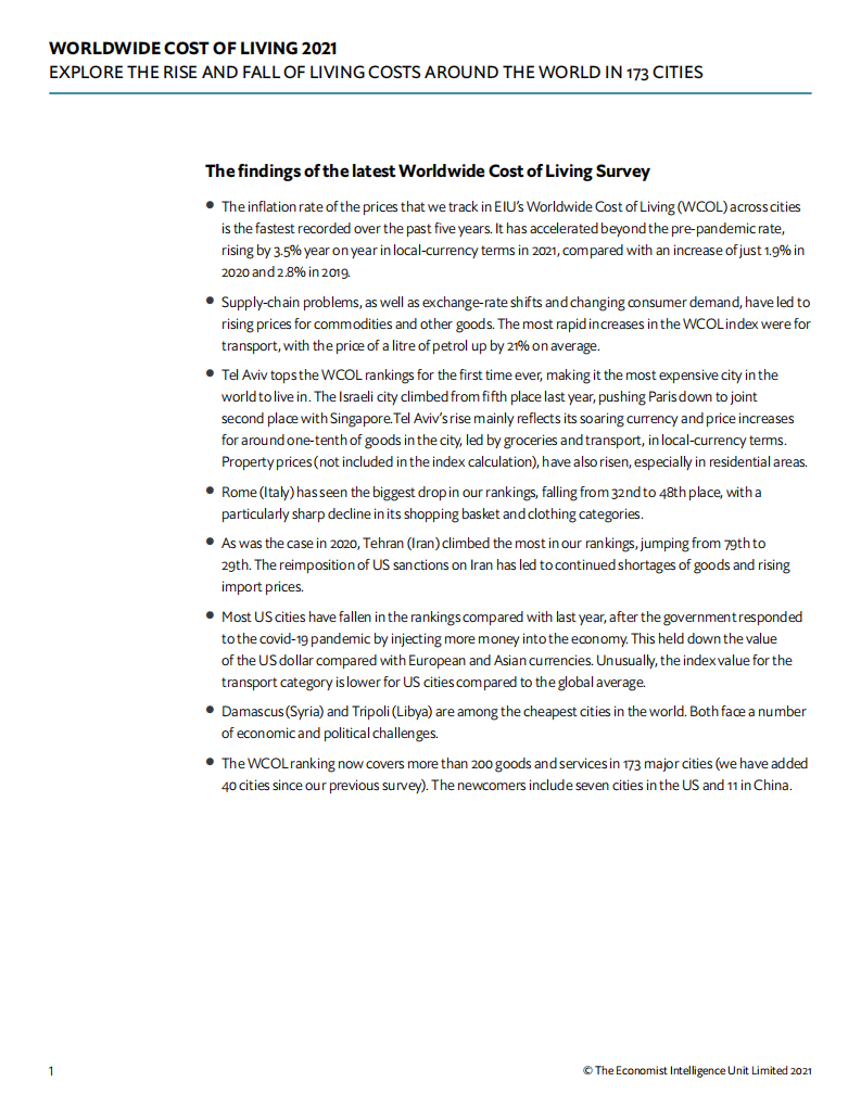 EIU：“世界经济学人”-2021年全球生活费用（英文版）.pdf 第2页
