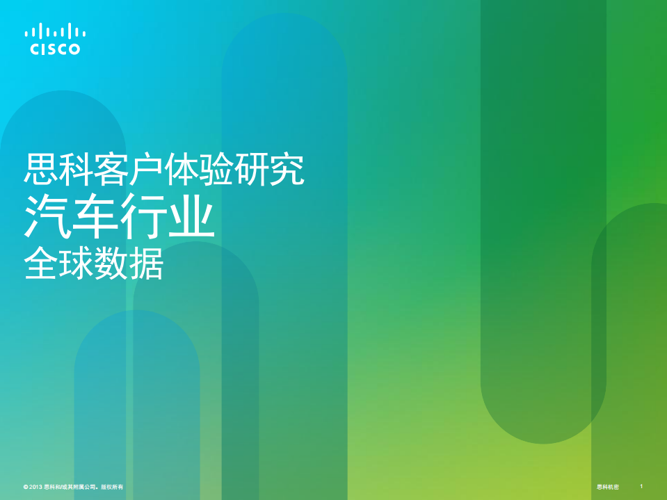 CISCO：思科客户体验研究汽车行业全球数据.pdf 第1页