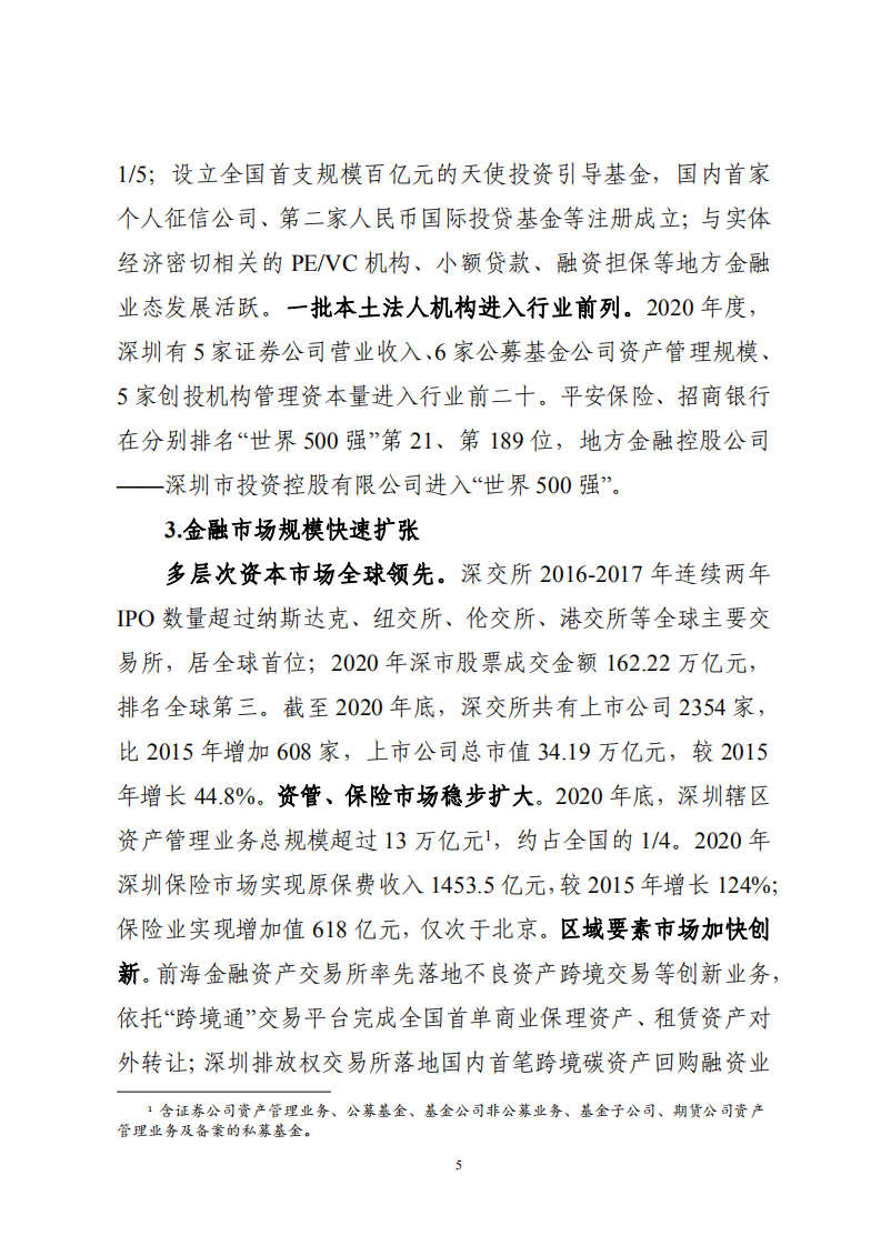 深圳市金融业高质量发展“十四五”规划.pdf 第6页