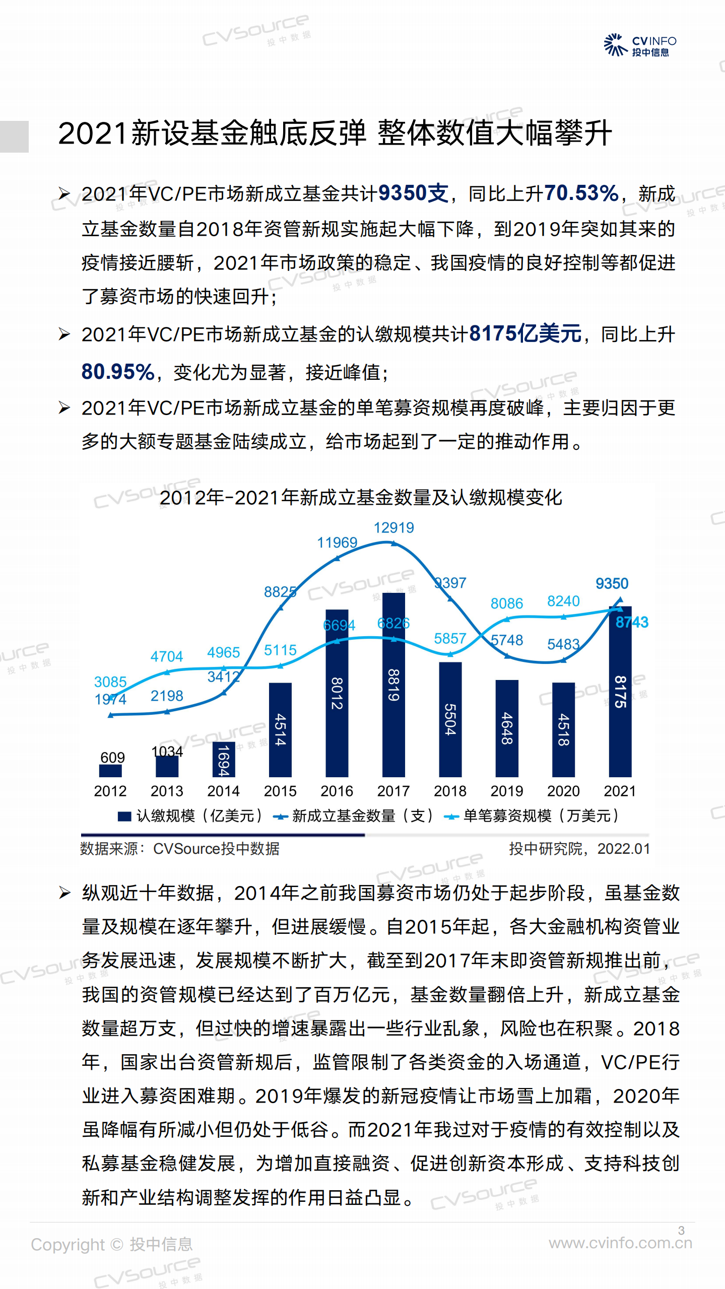 投中研究院：2021年中国创业投资及私募股权投资市场统计分析报告.pdf 第3页