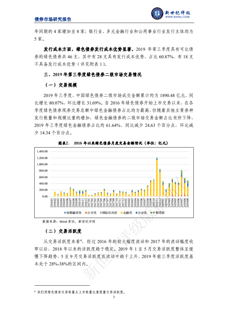 新世纪评级：2019年第三季度中国绿色债券市场分析报告.pdf 第3页
