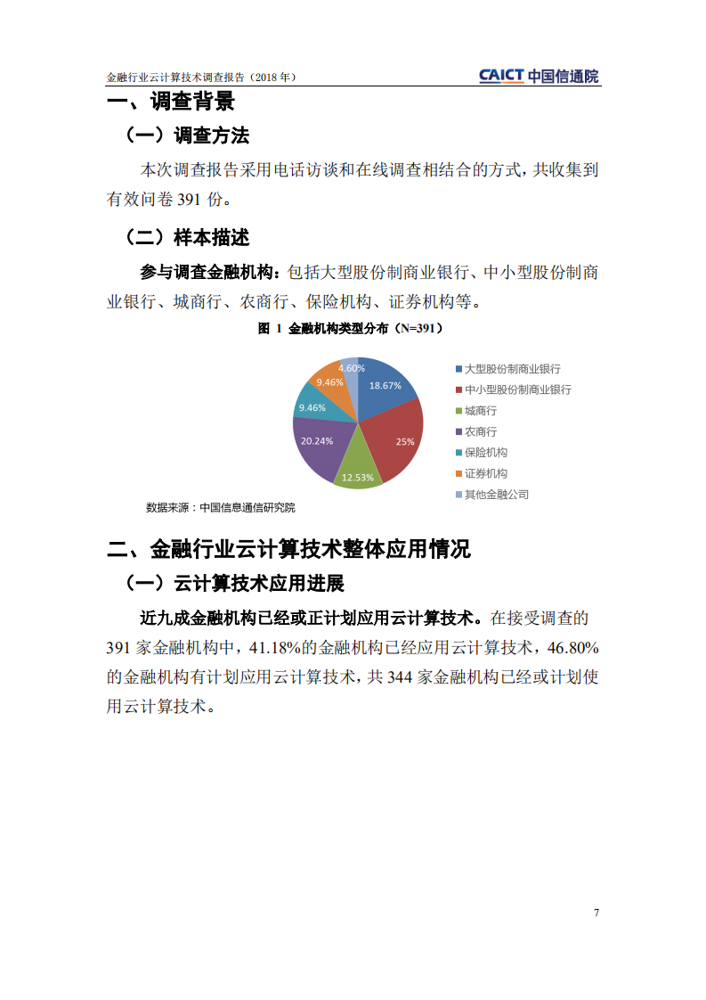 中国信通院：2018年金融行业云计算技术调查报告.pdf 第6页