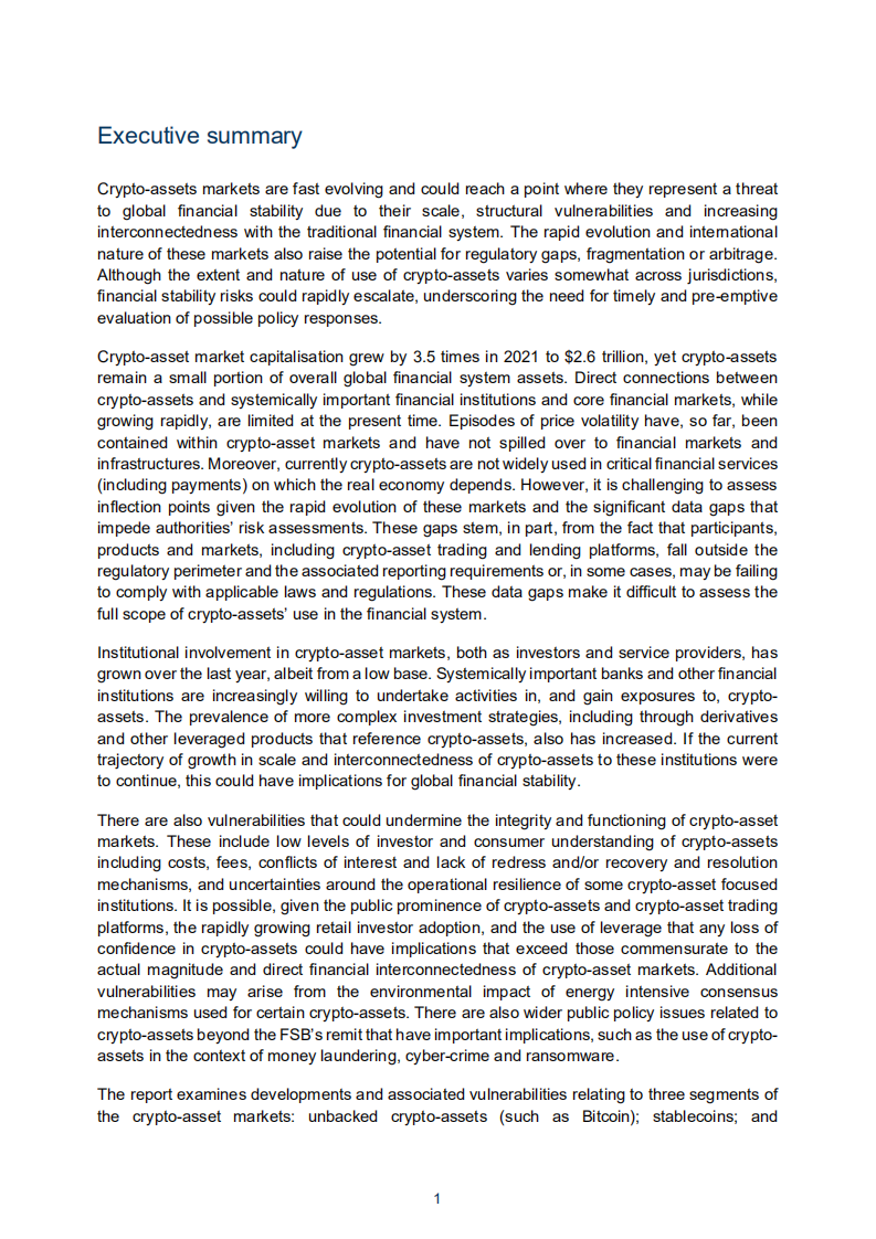 FSB：加密资产的金融风险评估（英文版）.pdf 第3页