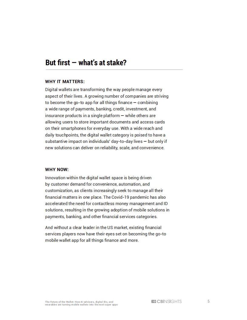 CB-Insights：钱包的未来-AI顾问、数字ID和可穿戴设备如何将移动钱包转变为下一代超级应用（英文版）.pdf 第5页