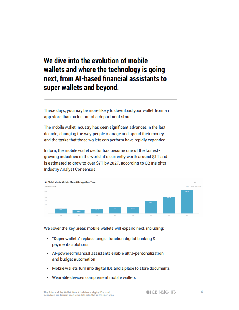 CB-Insights：钱包的未来-AI顾问、数字ID和可穿戴设备如何将移动钱包转变为下一代超级应用（英文版）.pdf 第4页