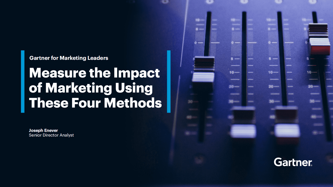 Gartner：用这四种方法衡量营销的影响（英文版）.pdf 第1页