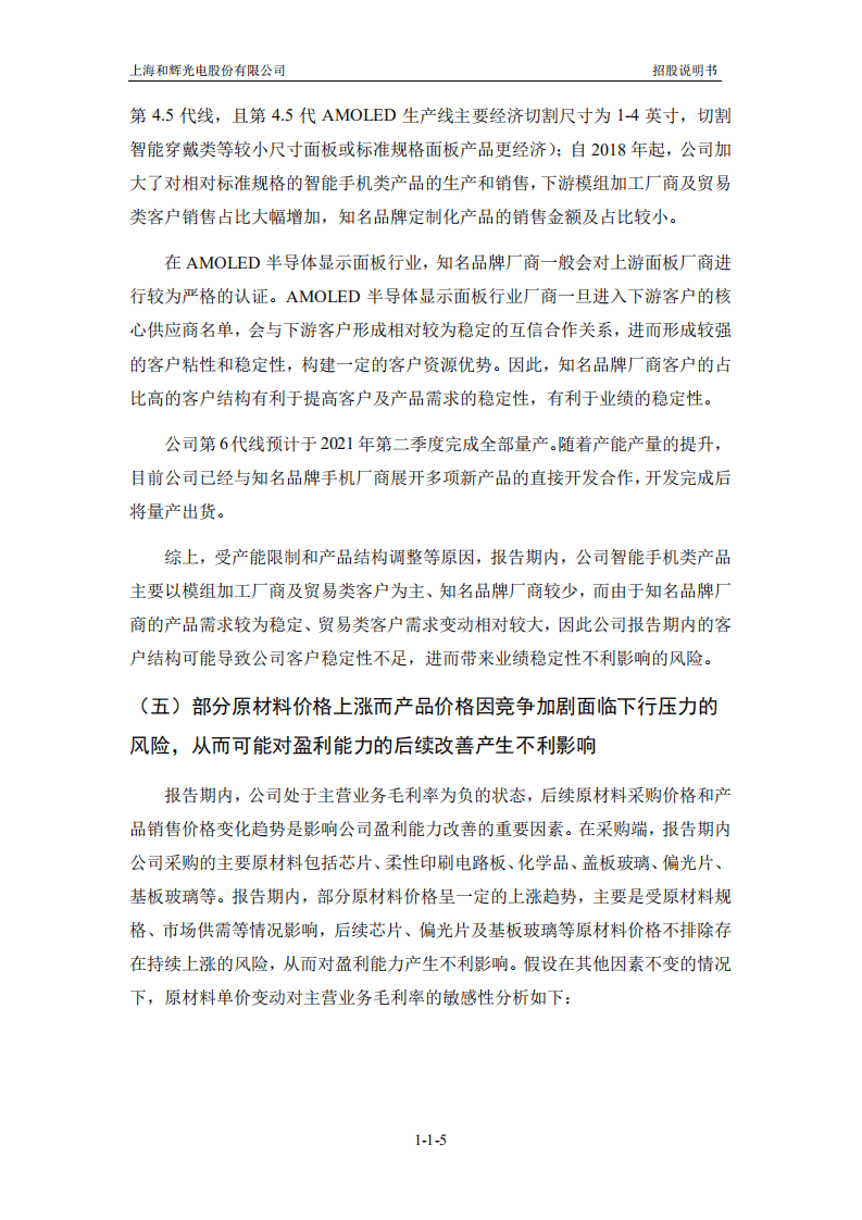 上海和辉光电股份有限公司招股说明书.pdf 第6页