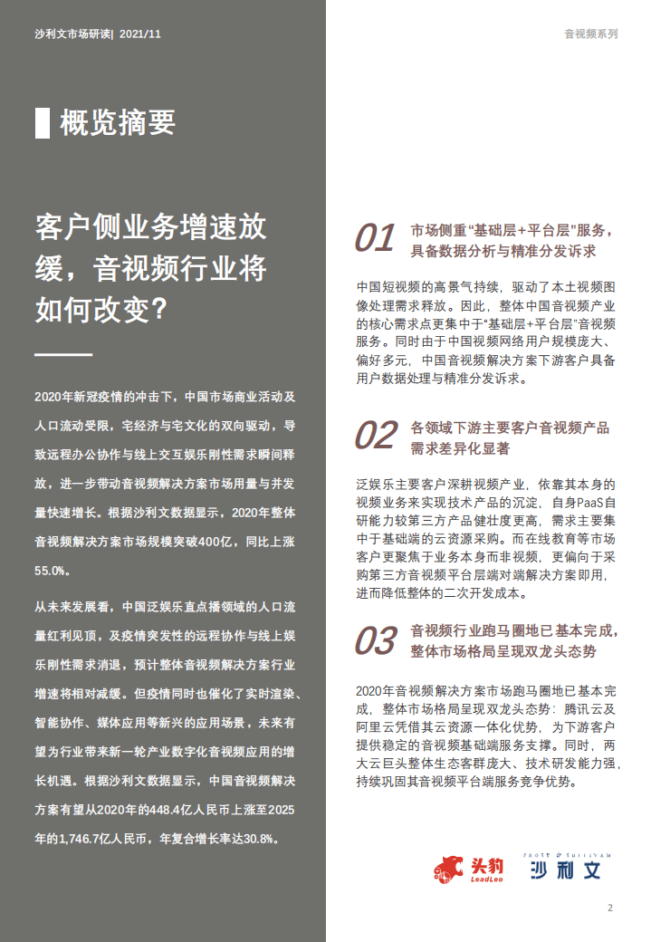 沙利文：2020年中国音视频解决方案系列追踪报告.pdf 第2页