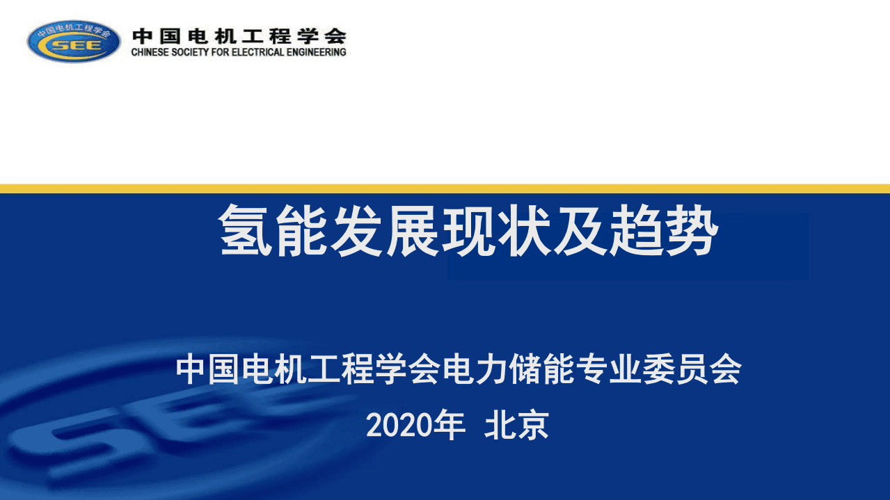 中国电机工程学会：2020氢能发展现状及趋势.pdf 第1页
