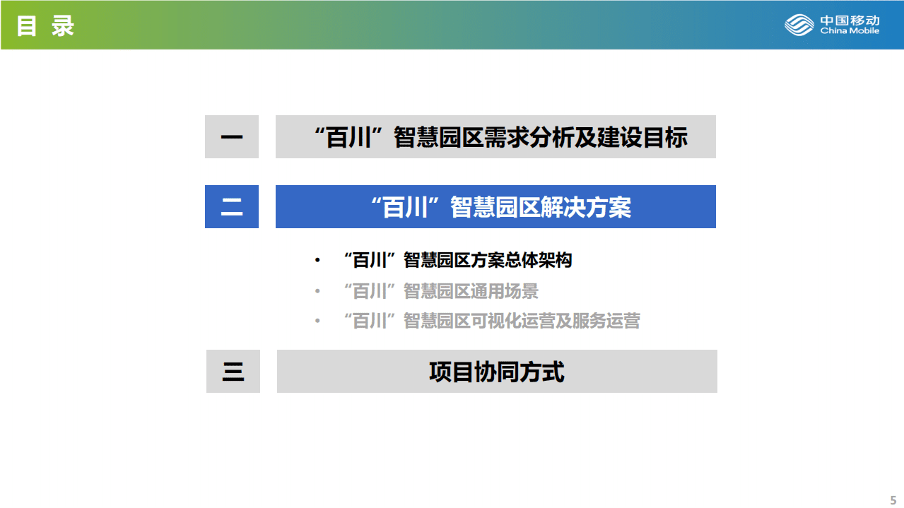 中国移动：中国移动百川智慧园区解决方案.pdf 第5页