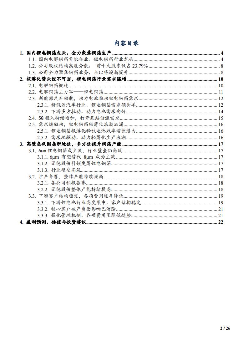 2021年锂电铜箔行业需求趋势及诺德股份公司盈利能力分析报告.pdf 第1页