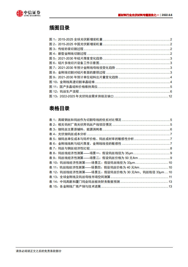 新材料行业光伏材料专题报告之一：金刚线细线化延续，钨丝母线替代正当时-220606.pdf 第3页