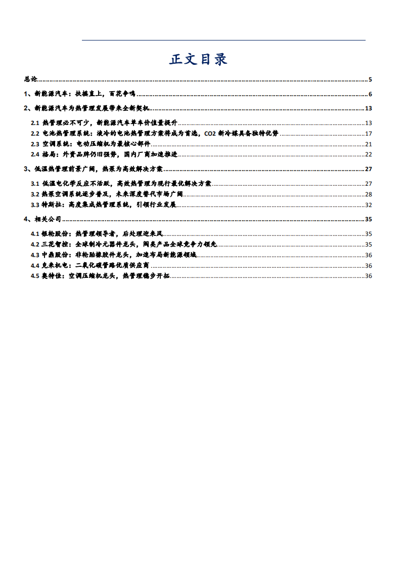2021年汽车行业新能源热管理系统未来前景分析报告.pdf 第1页