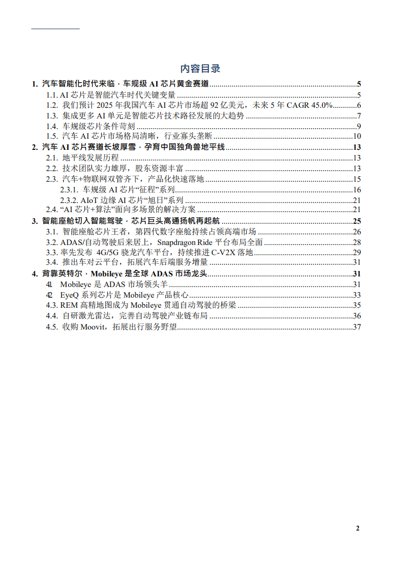 2021年中国汽车智能化行业AI芯片前景及龙头企业分析报告.pdf 第1页