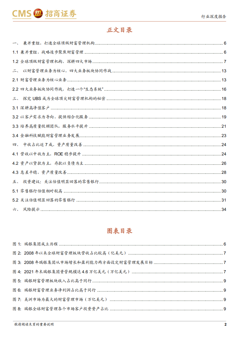 银行业全球标杆银行系列：UBS，解码全球顶级财富管理银行-220617.pdf 第2页