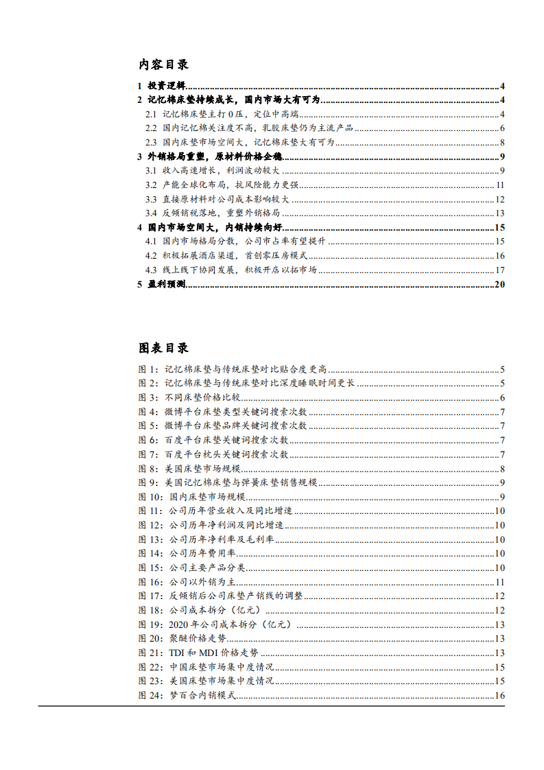 2021年梦百合公司营销格局与记忆棉床垫市场空间分析报告.pdf 第1页