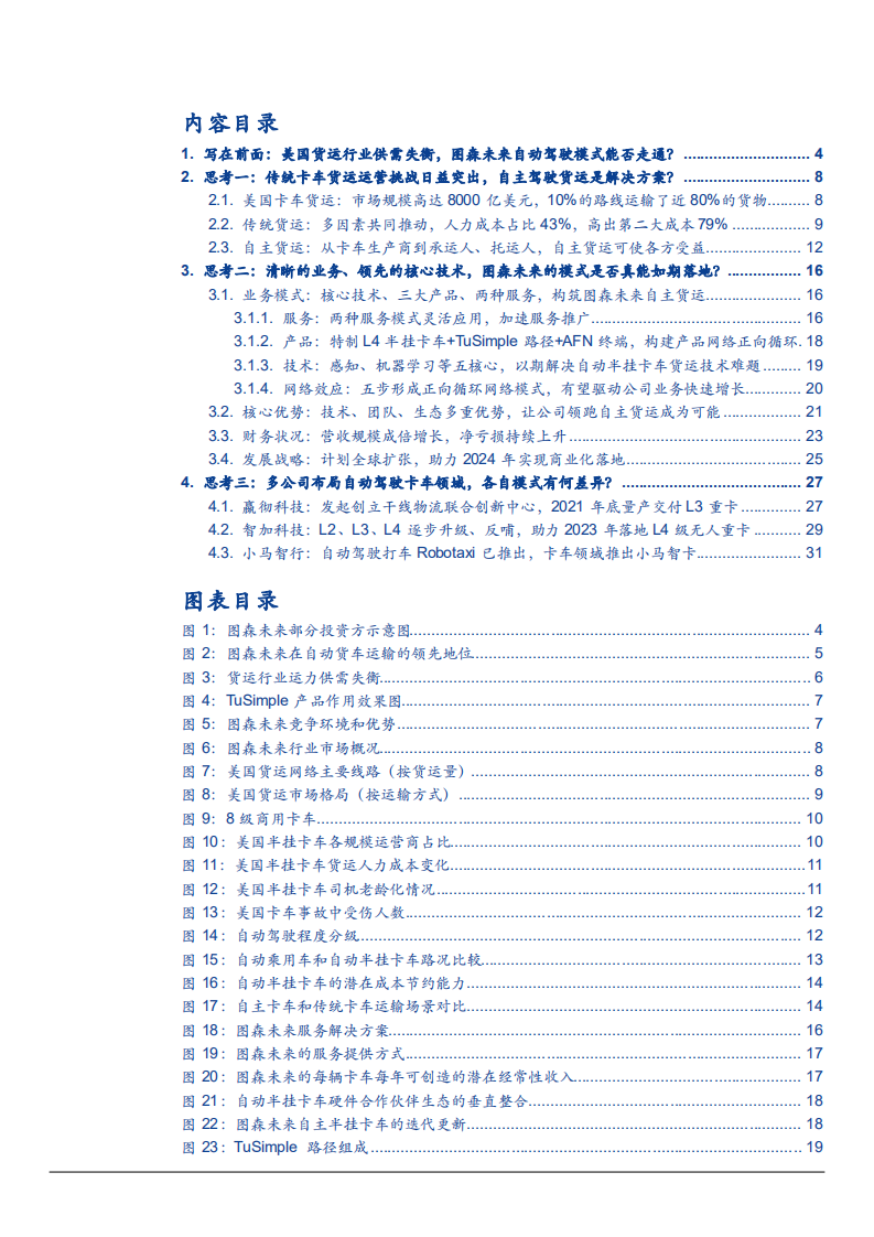 2021年自动驾驶货行业图森未来集团的商业模式分析报告.pdf 第1页