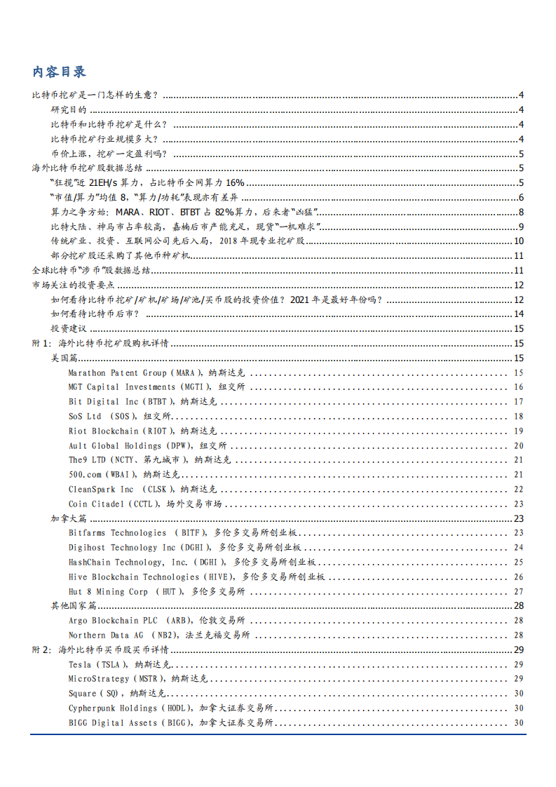 2021年区块链行业全球比特币挖矿股数据总结分析报告.pdf 第1页
