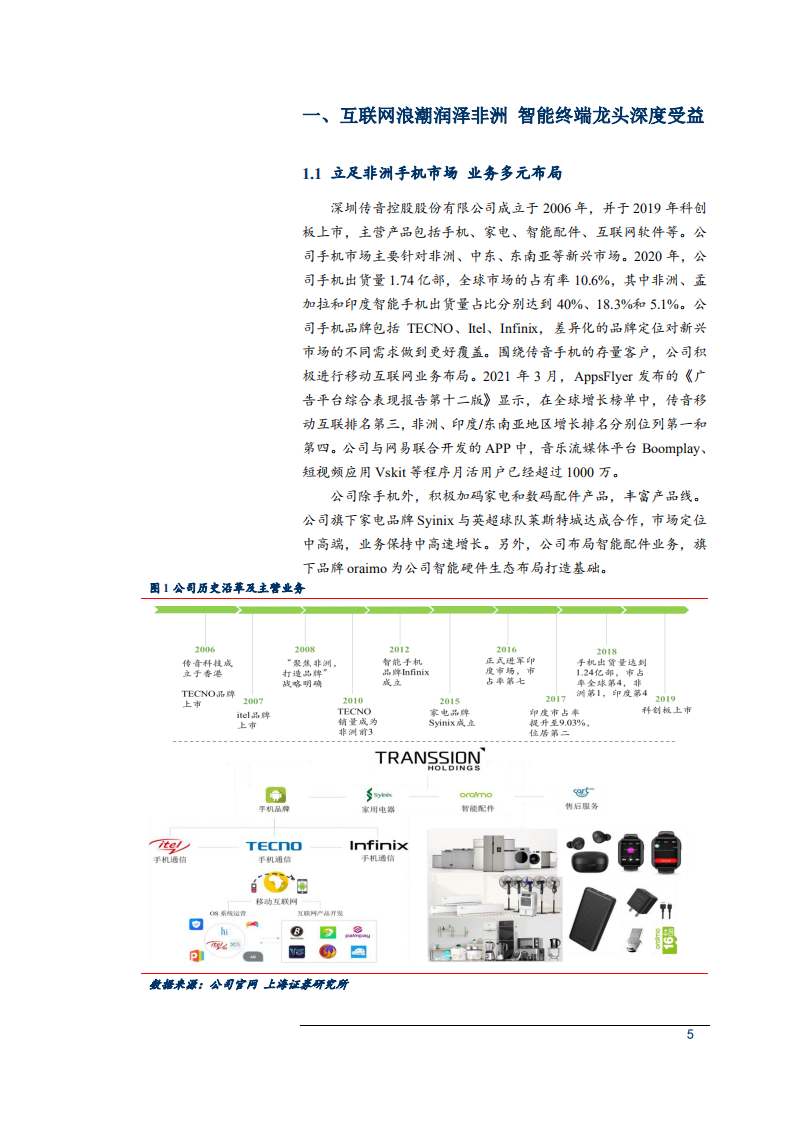 2021年传音控股公司多元布局与非洲手机市场分析报告.pdf 第3页