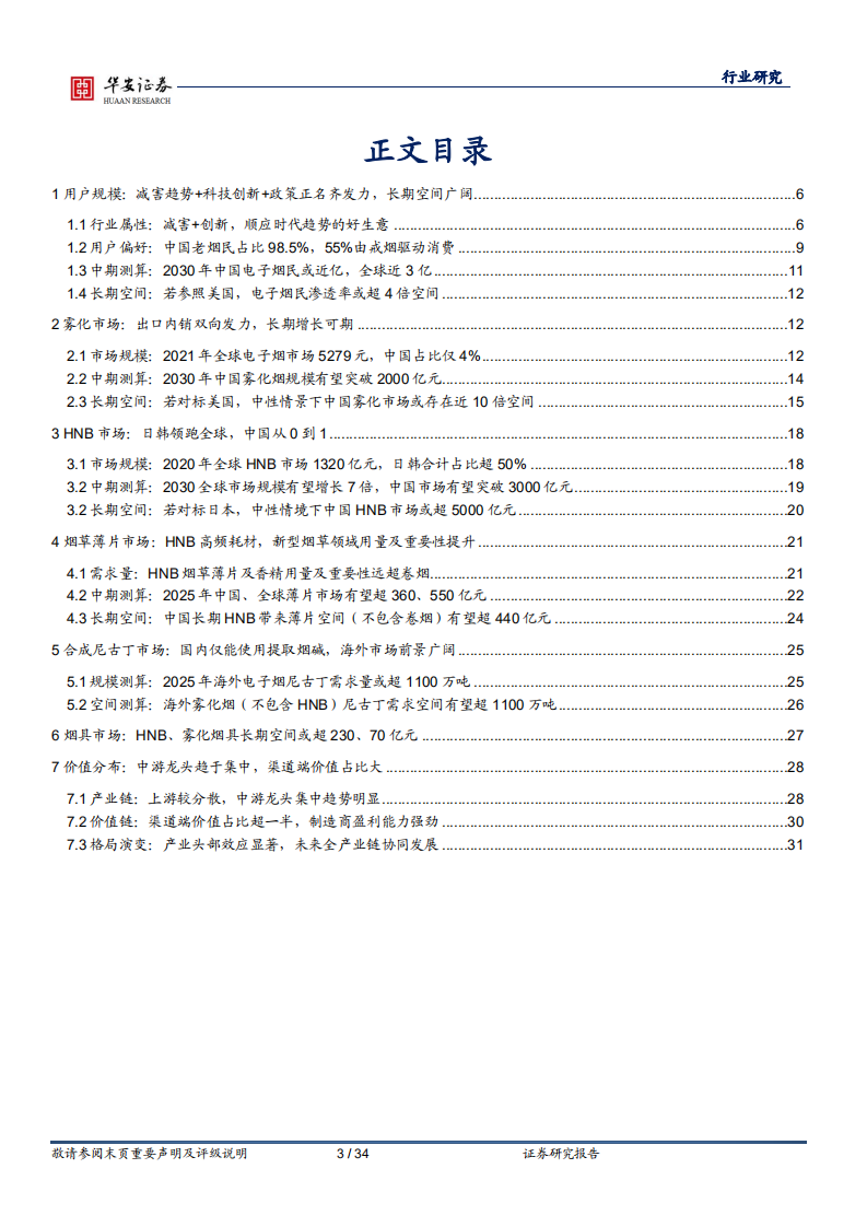 2021年电子烟行业用户规模及雾化、HNB、烟草薄片、合成尼古丁、烟具市场测算报告.pdf 第1页