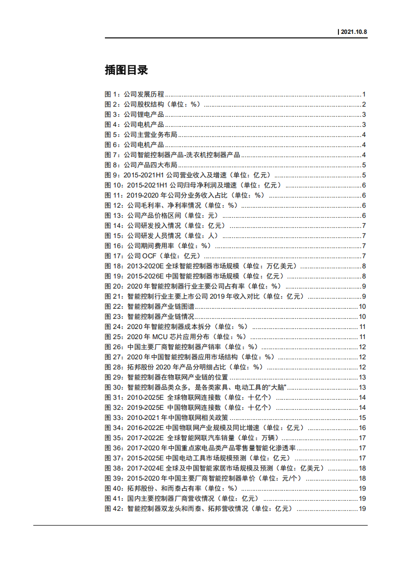 2021年智能控制器行业趋势市场格局现状研究及拓邦股份财务分析报告.pdf 第2页