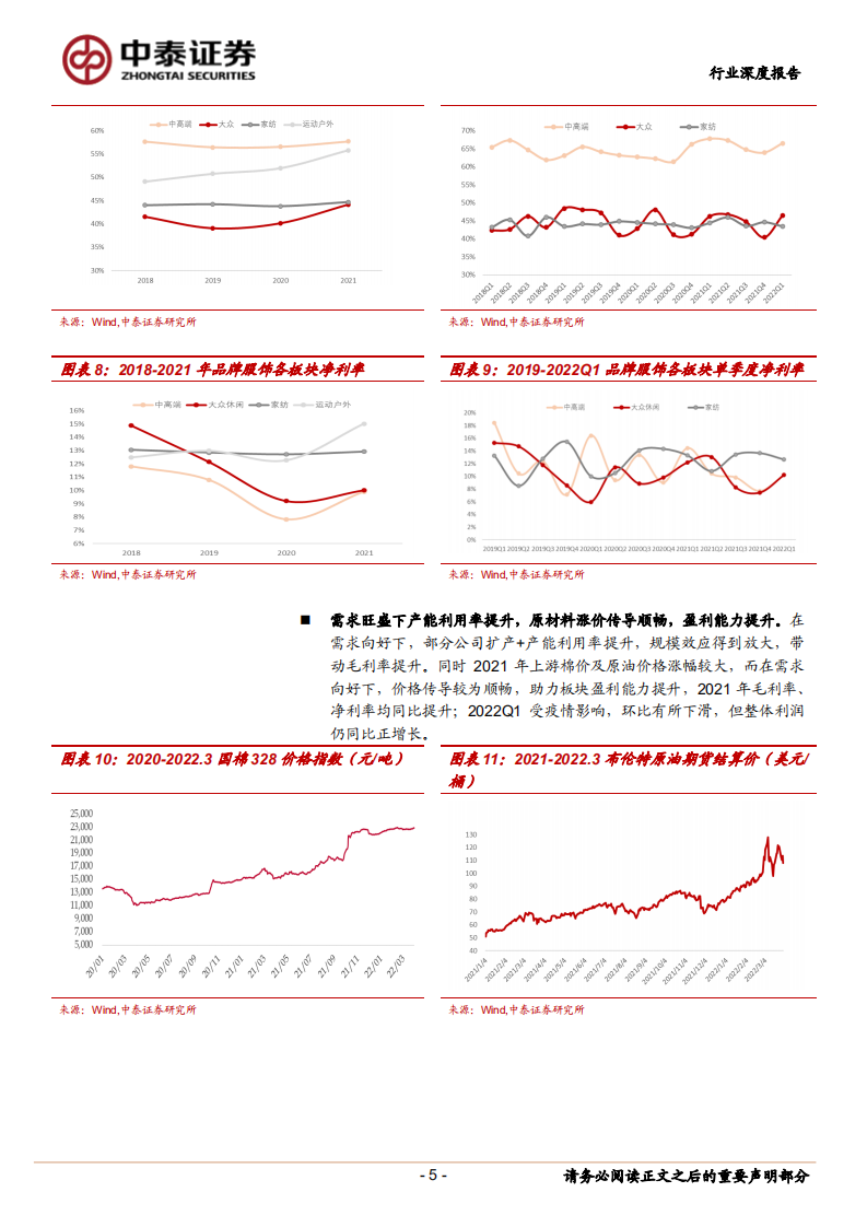 纺织服装行业：品牌服饰需求向好，纺织制造收入盈利双提升-220509.pdf 第5页