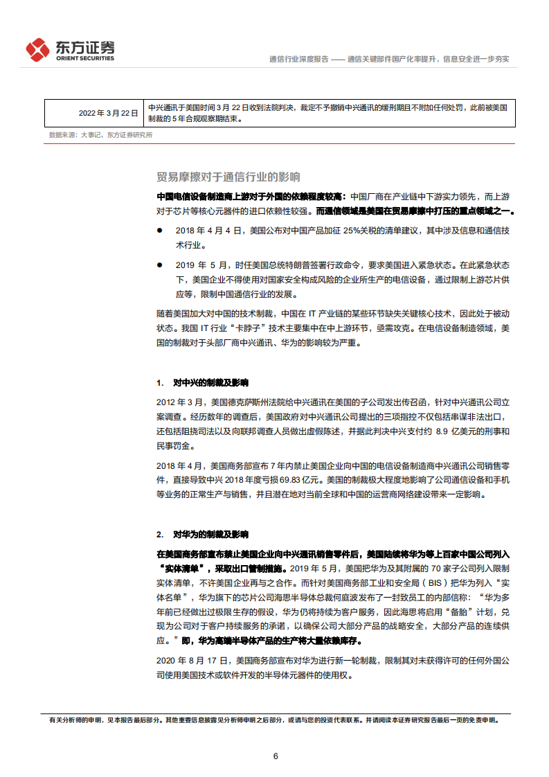 通信行业统筹发展和安全专题：通信关键部件国产化率提升，信息安全进一步夯实-220406.pdf 第6页