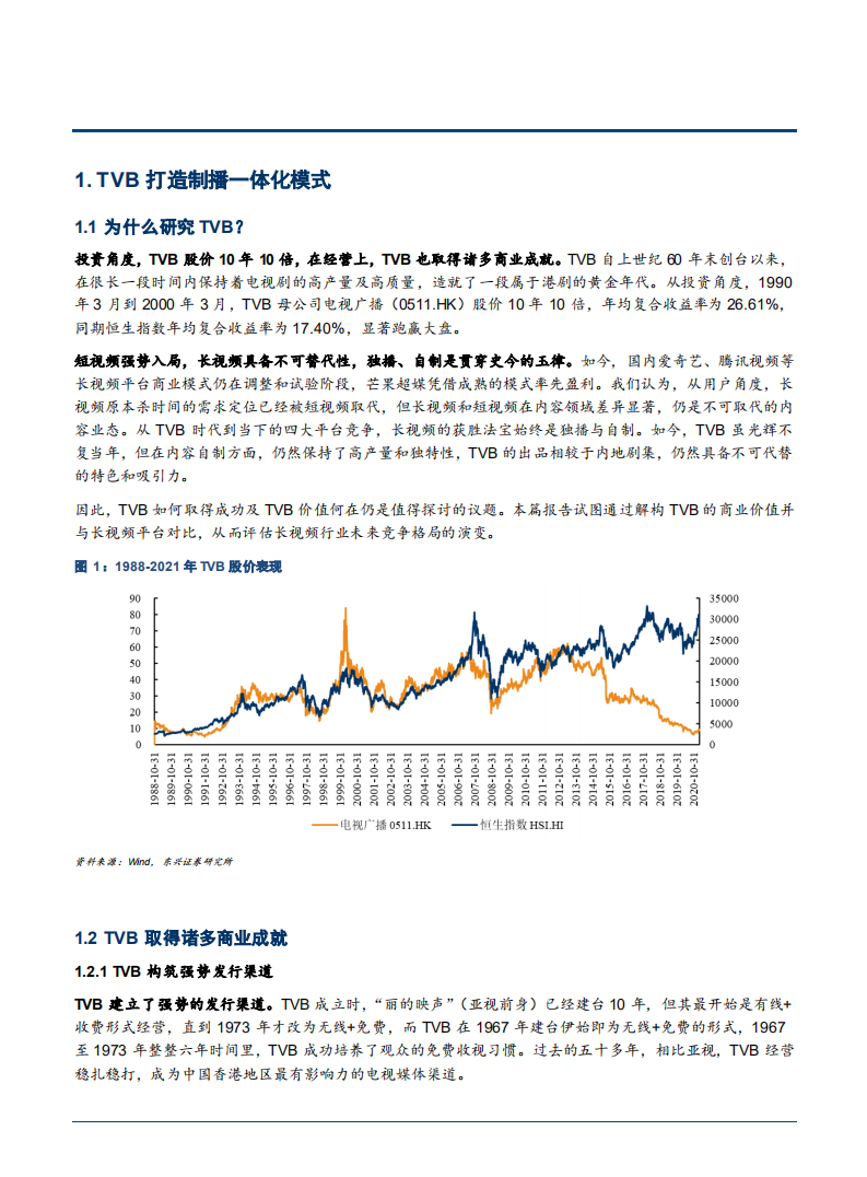 2021年传媒行业TVB兴衰50年对中国长视频平台启示分析报告.pdf 第3页