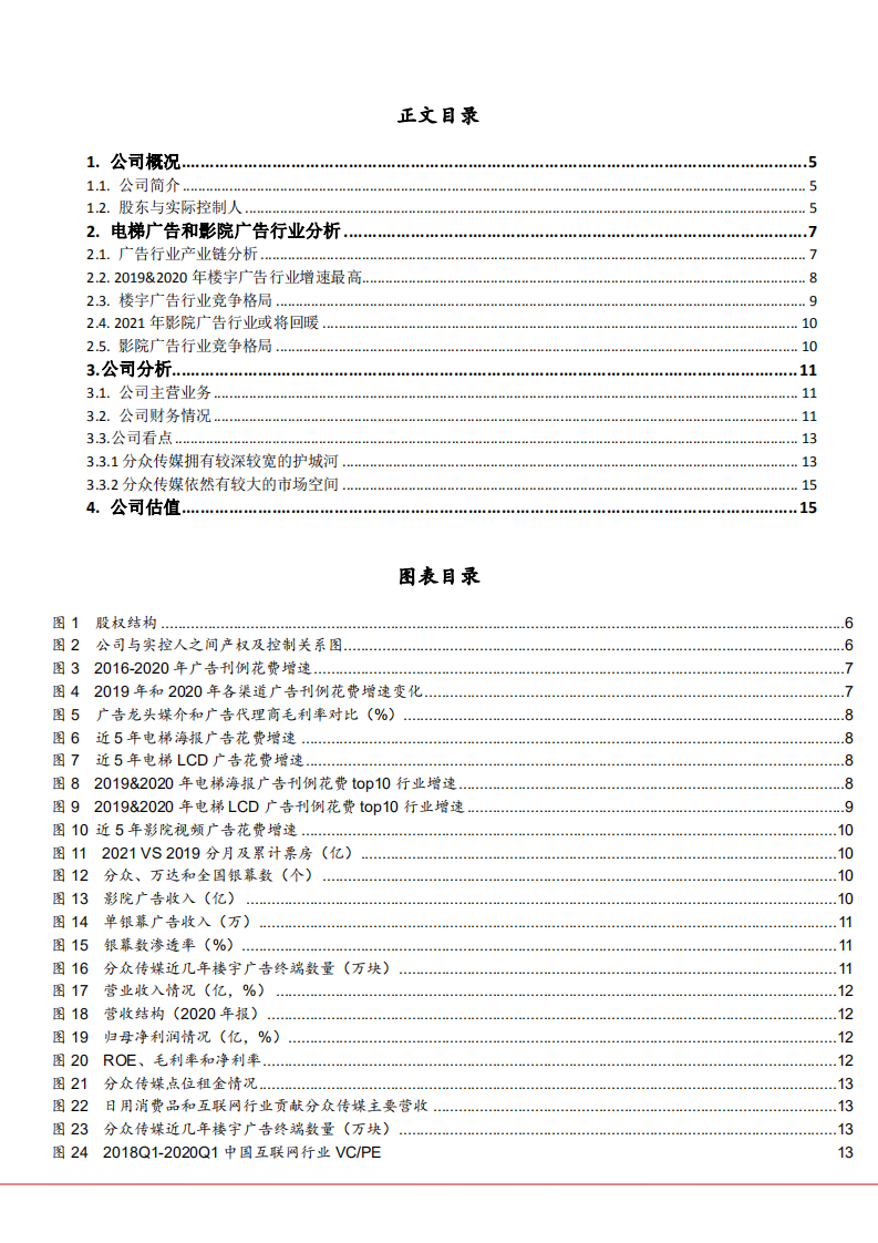 2021年电梯广告和影院广告行业分众传媒公司竞争优势分析报告.pdf 第1页