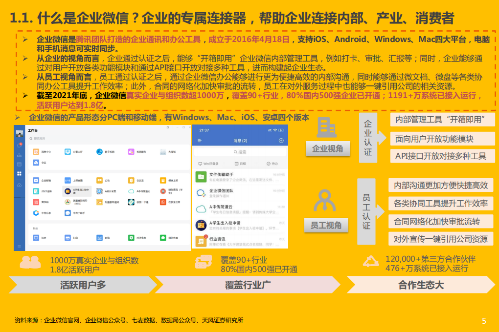 传媒行业：腾讯控股-企业微信，连接12亿微信用户，打开to B端商业空间-20220306.pdf 第5页
