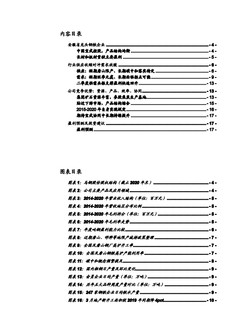 2021年钢铁行业供需状况及马钢股份公司竞争优势分析报告.pdf 第1页